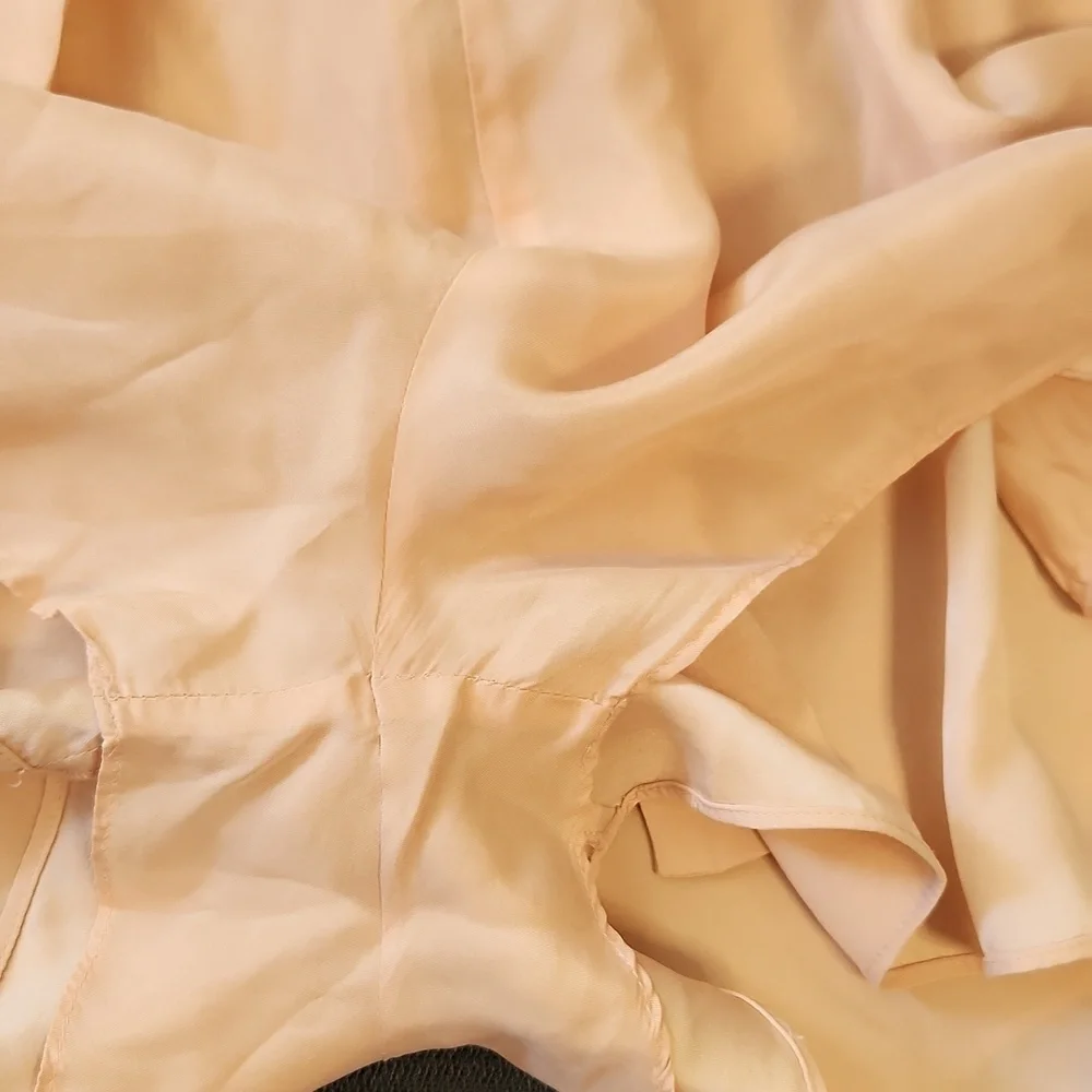 Ramy Brook Cream Silk Paperbag Shorts Sz 8